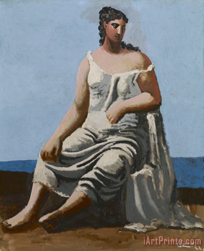Pablo Picasso Woman by The Sea Art Print