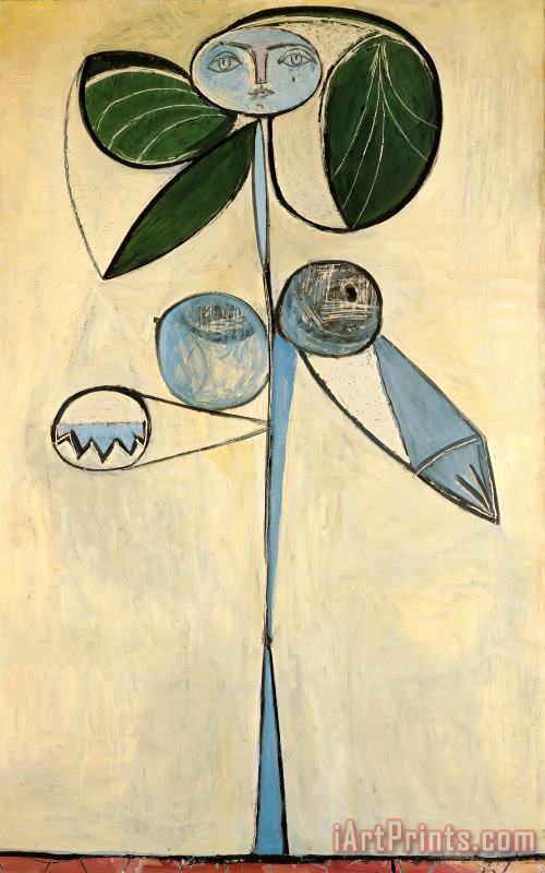 Pablo Picasso Woman Flower 1946 Art Print