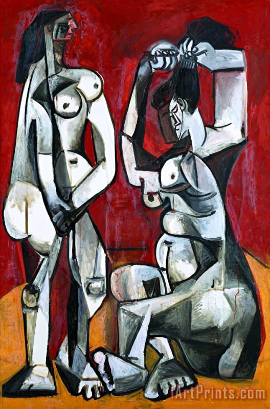 Women And Their Toilette painting - Pablo Picasso Women And Their Toilette Art Print