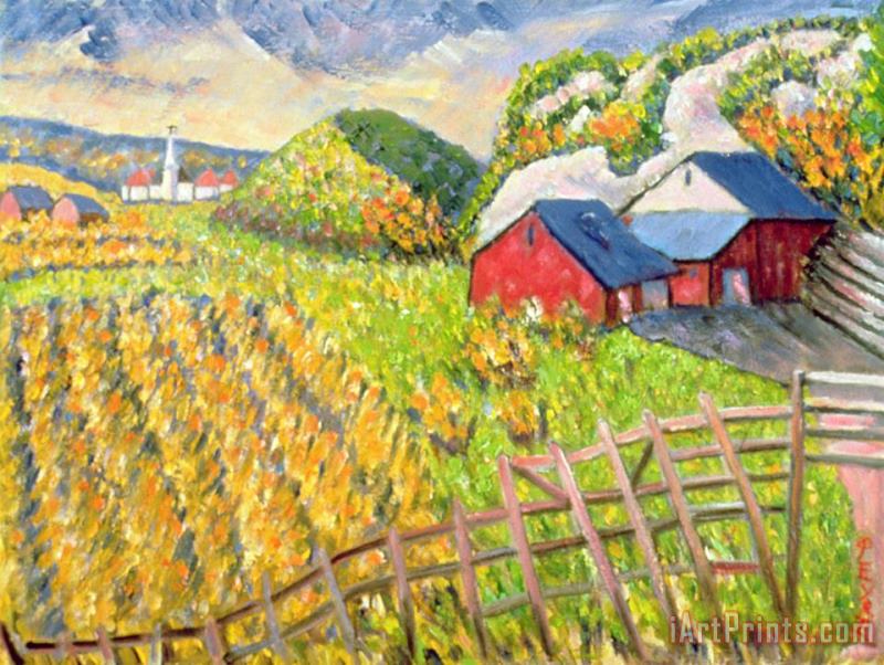 Wheat Harvest Kamouraska Quebec painting - Patricia Eyre Wheat Harvest Kamouraska Quebec Art Print