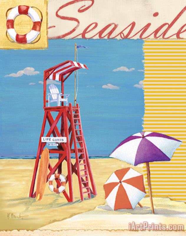Paul Brent Lifeguard Collage I Art Painting