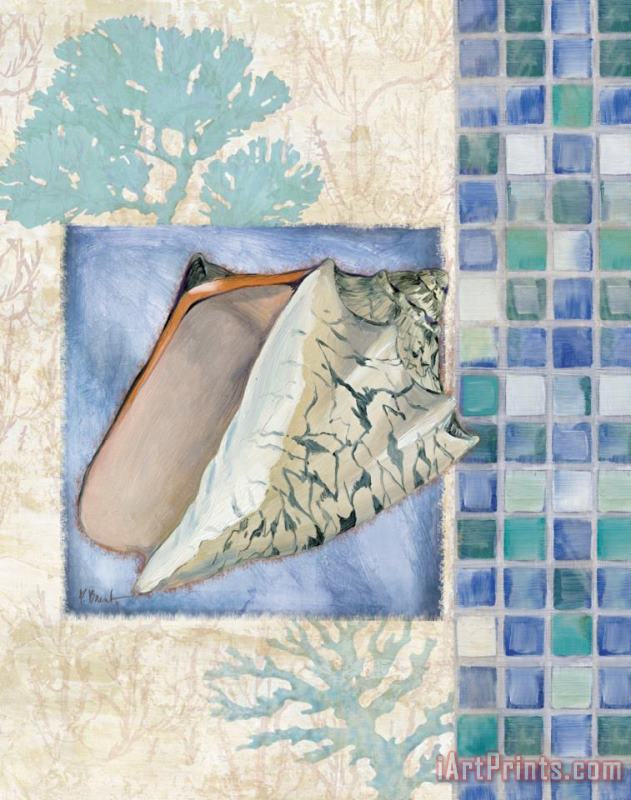 Mosaic Shell Collage III painting - Paul Brent Mosaic Shell Collage III Art Print