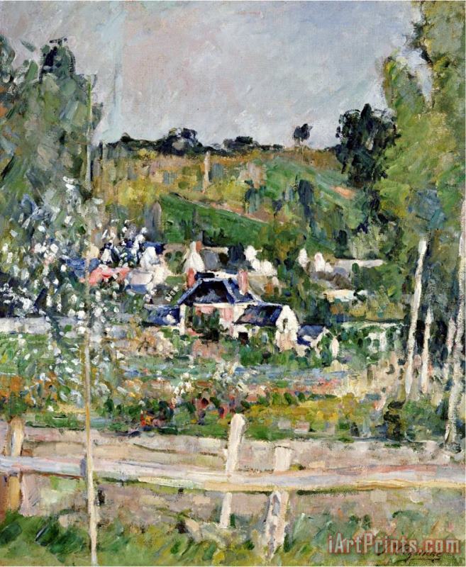 Paul Cezanne A View of Auvers Sur Oise The Fence Art Painting