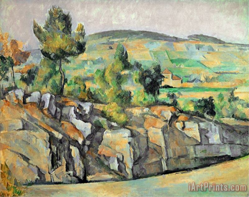 Paul Cezanne Aix En Provence Rocky Countryside Art Painting