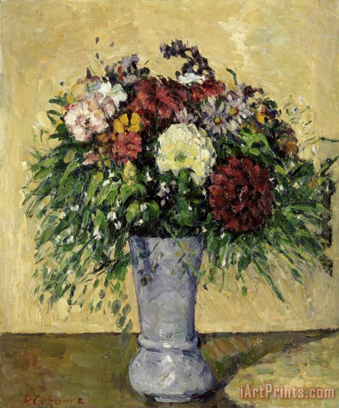 Bouquet of Flowers in a Vase painting - Paul Cezanne Bouquet of Flowers in a Vase Art Print