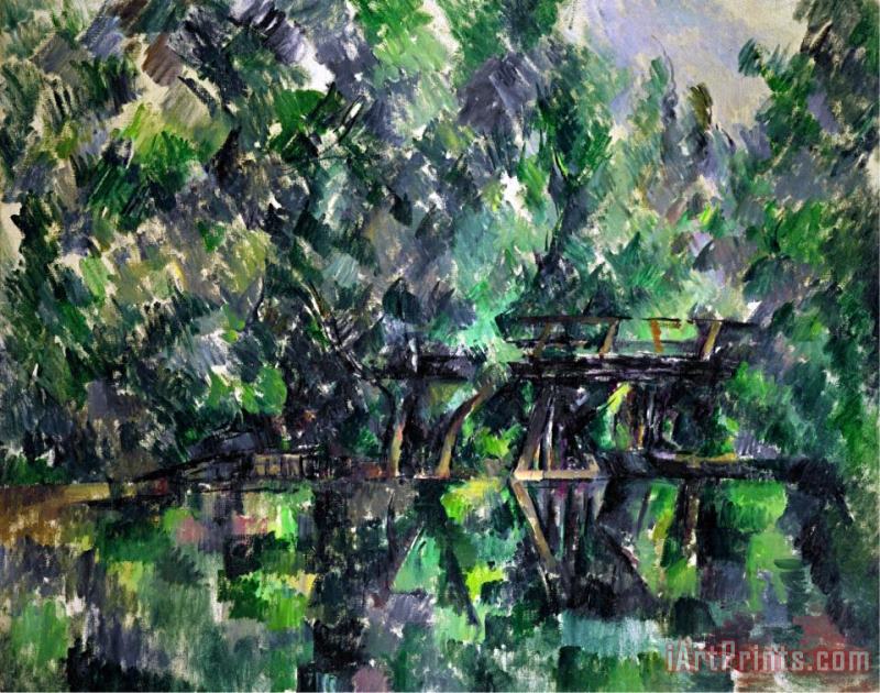 Paul Cezanne Bridge Over a Pond 1895 1898 Art Painting