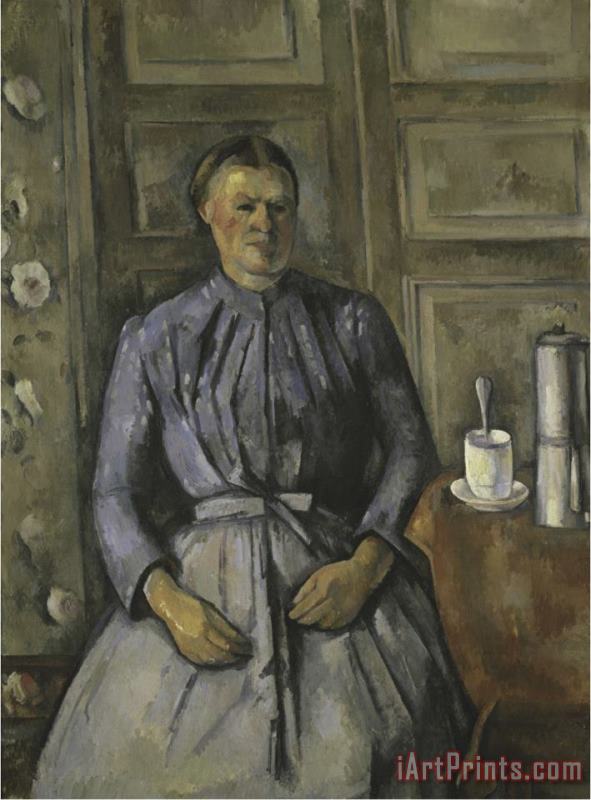 Paul Cezanne Femme a La Cafetiere Art Painting