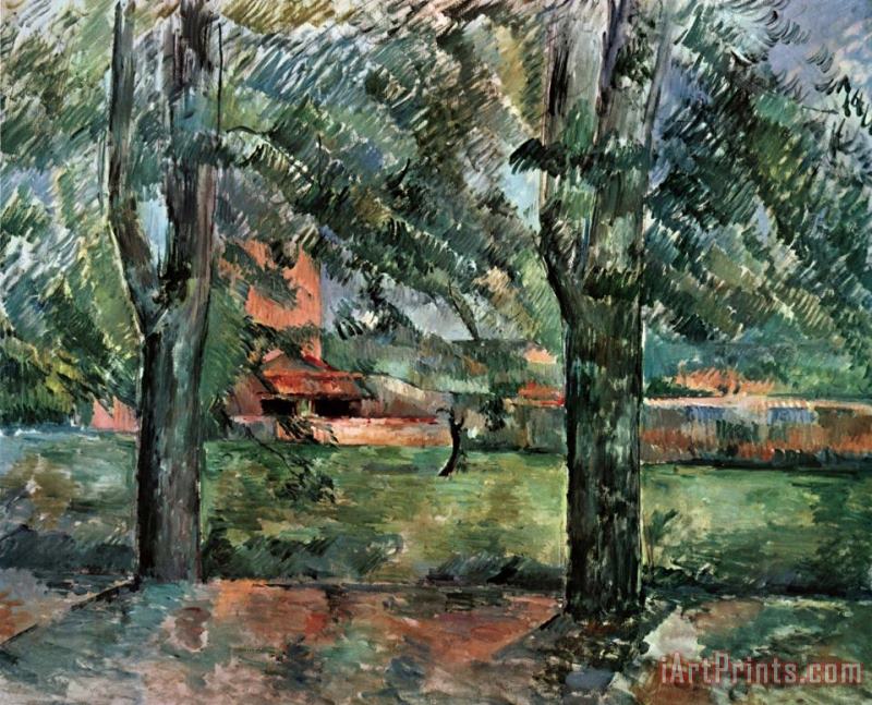 Paul Cezanne Field at Jas De Bouffan Art Print