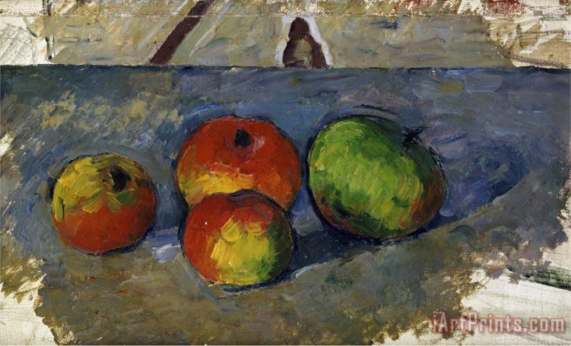 Four Apples Circa 1879 82 painting - Paul Cezanne Four Apples Circa 1879 82 Art Print