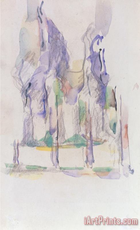 Paul Cezanne Groupe D Arbres C 1895 1900 Art Print
