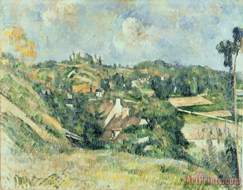 Houses of Valhermeil Seen in The Direction of Auvers Sur Oise 1882 painting - Paul Cezanne Houses of Valhermeil Seen in The Direction of Auvers Sur Oise 1882 Art Print