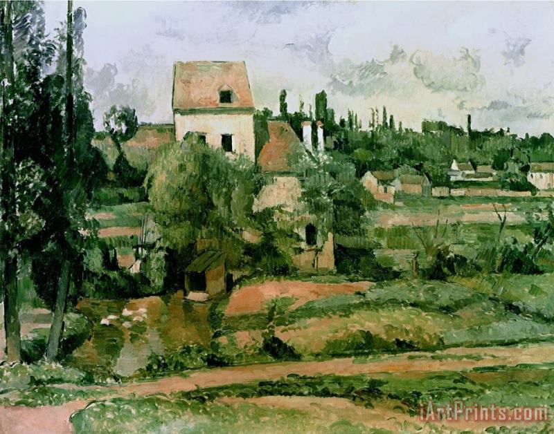 Paul Cezanne Moulin De La Couleuvre at Pontoise for Detail See 67881 1881 Oil on Canvas Art Print