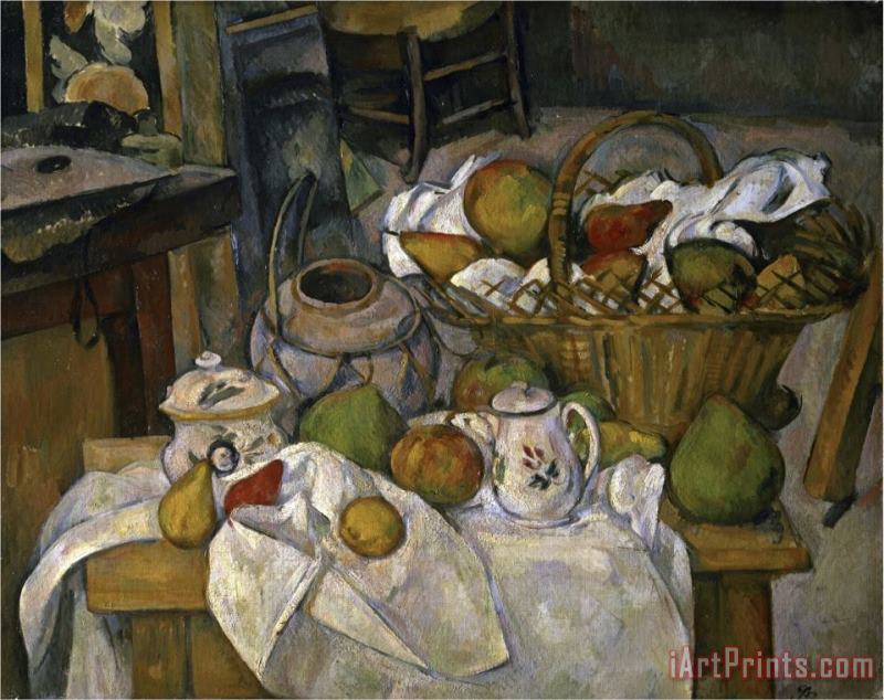 Paul Cezanne Nature Morte Au Panier Art Print