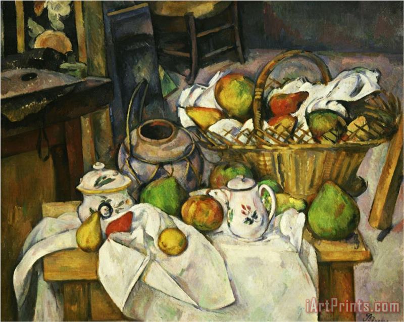 Paul Cezanne Nature Morte Au Panier 1888 90 Still Life with Basket Art Print