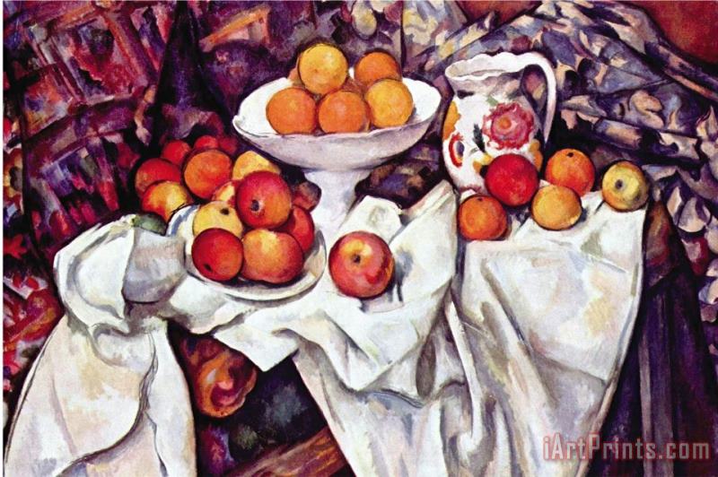 Still Life with Apples And Oranges painting - Paul Cezanne Still Life with Apples And Oranges Art Print