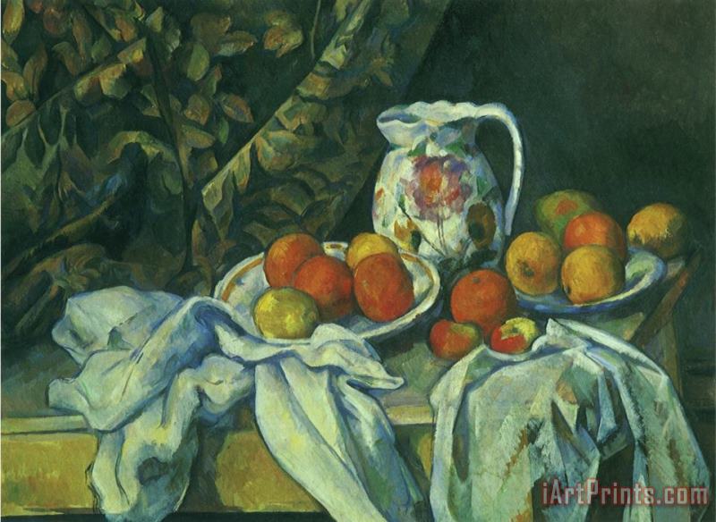 Paul Cezanne Still Life with Curtain 1899 Art Painting