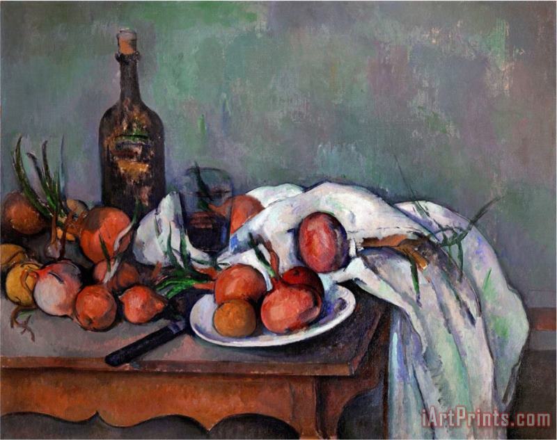 Still Life with Onions 1895 painting - Paul Cezanne Still Life with Onions 1895 Art Print