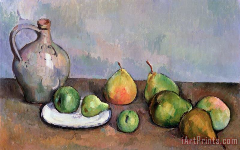 Paul Cezanne Still Life with Pitcher and Fruit Art Painting