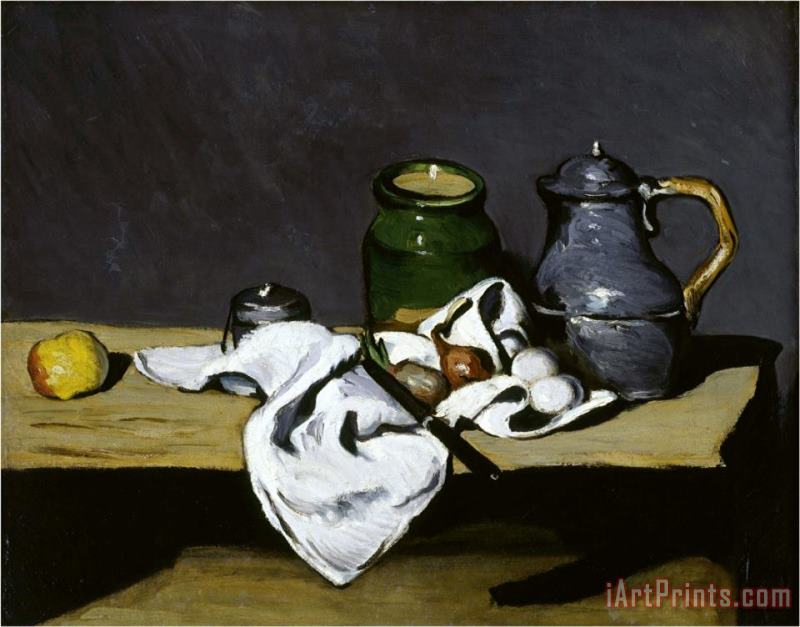 Paul Cezanne Still Life with Teapot C 1869 Art Print