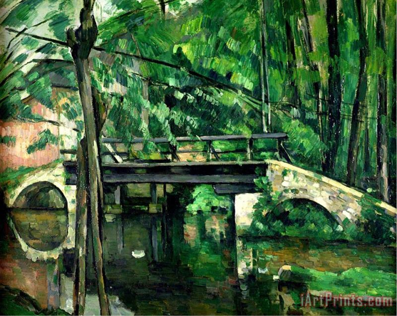 Paul Cezanne The Bridge at Maincy Or The Bridge at Mennecy Or The Little Bridge Circa 1879 Art Painting