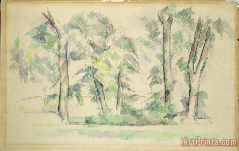 Paul Cezanne The Large Trees at Jas De Bouffan C 1885 87 Art Painting