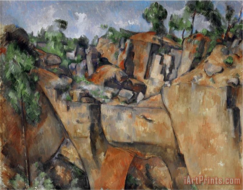 Paul Cezanne The Quarry at Bibemus Circa 1895 Art Painting