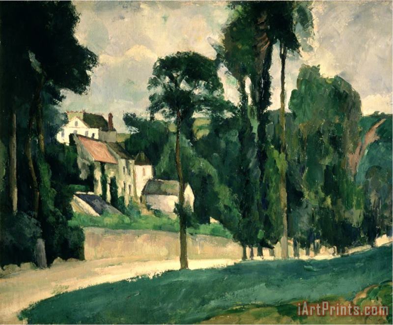 The Road at Pontoise 1875 painting - Paul Cezanne The Road at Pontoise 1875 Art Print