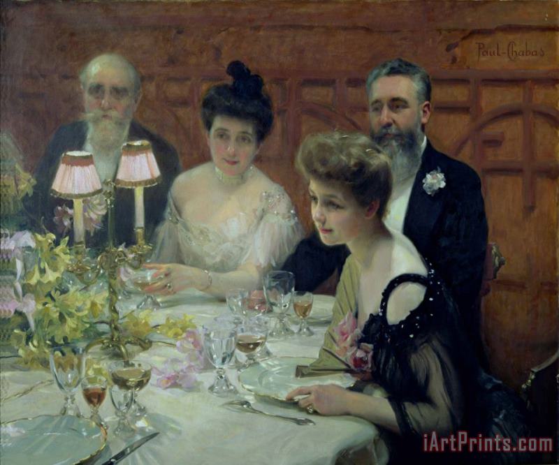 Paul Chabas The Corner of the Table Art Painting