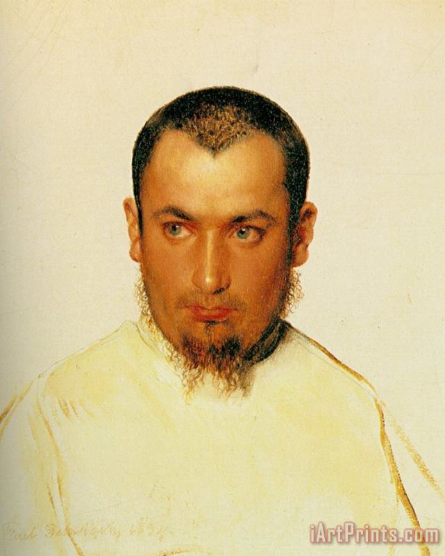 Paul Delaroche Head of a Camoldine Monk Art Print