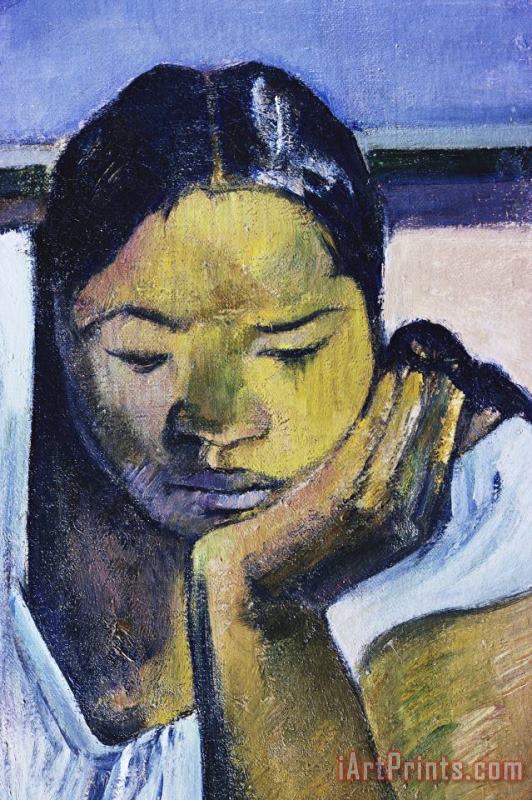 Paul Gauguin Detail of Woman From Te Faaturuma Art Painting