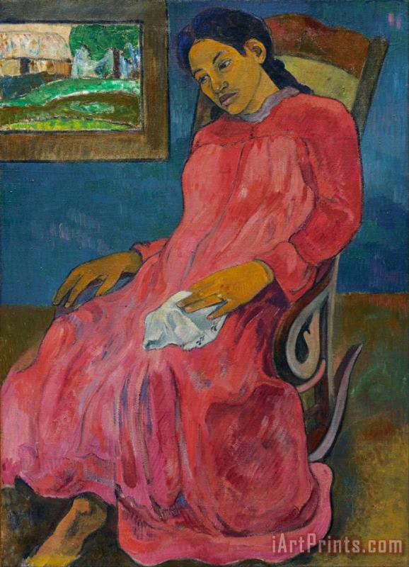 Faaturuma (melancholic) painting - Paul Gauguin Faaturuma (melancholic) Art Print