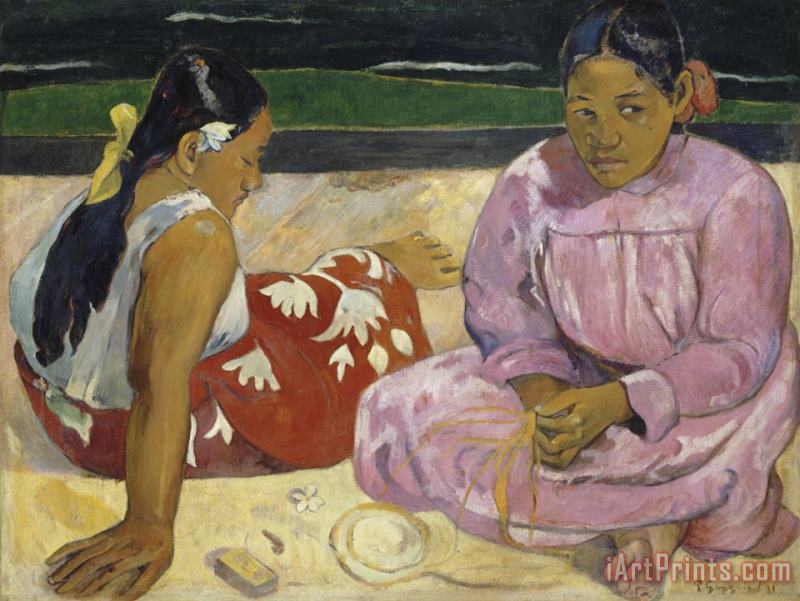 Femmes De Tahiti Ou Sur La Plage painting - Paul Gauguin Femmes De Tahiti Ou Sur La Plage Art Print