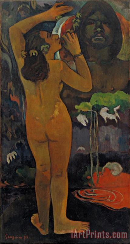 Hina Tefatou painting - Paul Gauguin Hina Tefatou Art Print