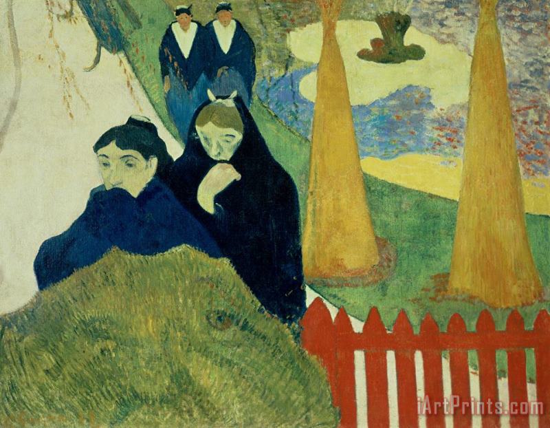 Old Women of Arles painting - Paul Gauguin Old Women of Arles Art Print