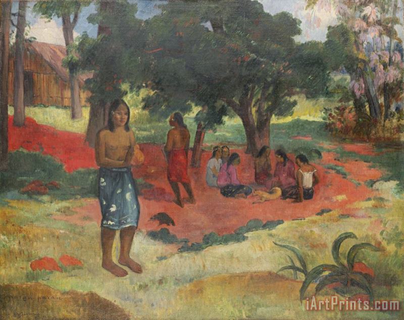 Paul Gauguin Parau Parau (whispered Words) Art Print