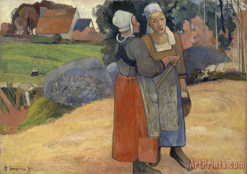 Paysannes Bretonnes painting - Paul Gauguin Paysannes Bretonnes Art Print
