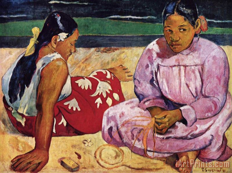 Tahitian Women on The Beach painting - Paul Gauguin Tahitian Women on The Beach Art Print