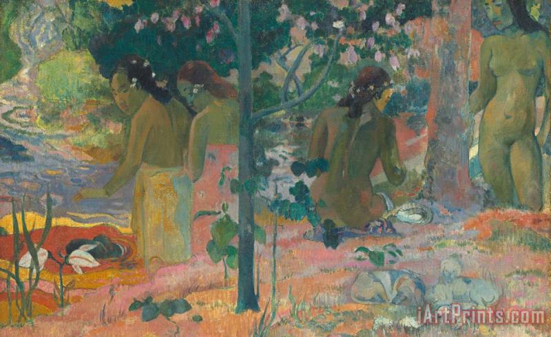 The Bathers painting - Paul Gauguin The Bathers Art Print