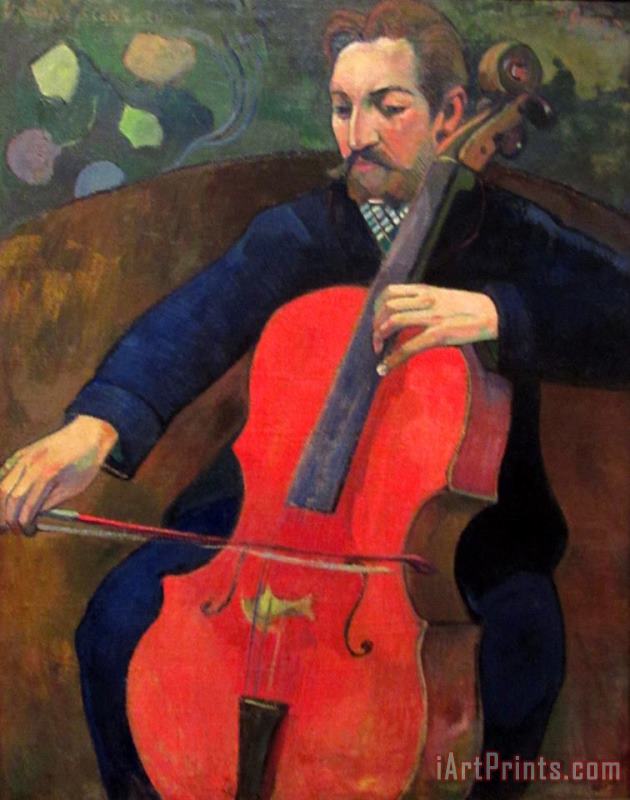 The Cellist painting - Paul Gauguin The Cellist Art Print