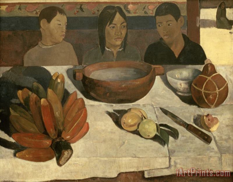 The Meal painting - Paul Gauguin The Meal Art Print