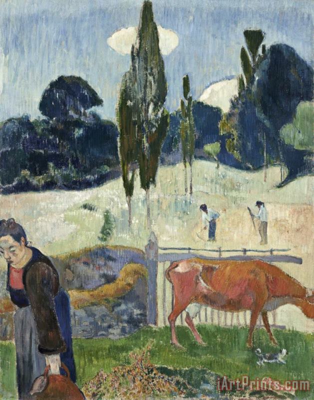 The Red Cow painting - Paul Gauguin The Red Cow Art Print