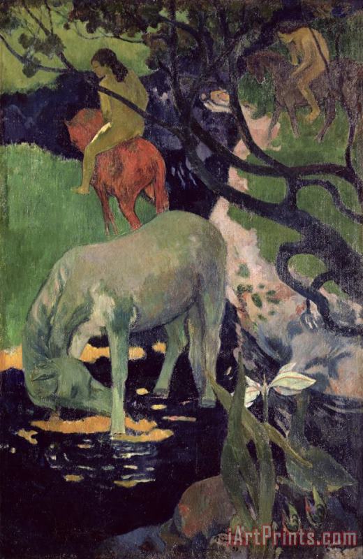 Paul Gauguin The White Horse Art Painting