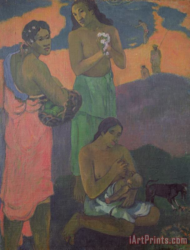 Paul Gauguin Three Women on the Seashore Art Print