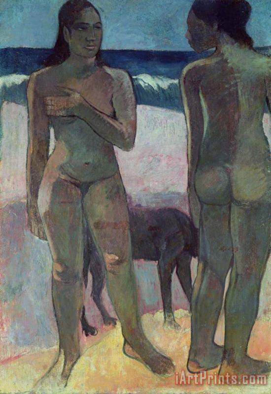 Paul Gauguin Two Tahitian Women on the Beach Art Print