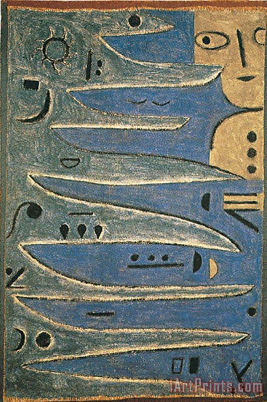 Paul Klee Der Graue Und Die Kuste C 1938 Art Painting