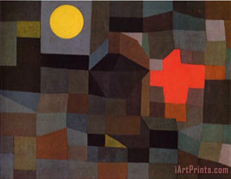 Paul Klee Incendio Sotto La Luna Piena Art Painting