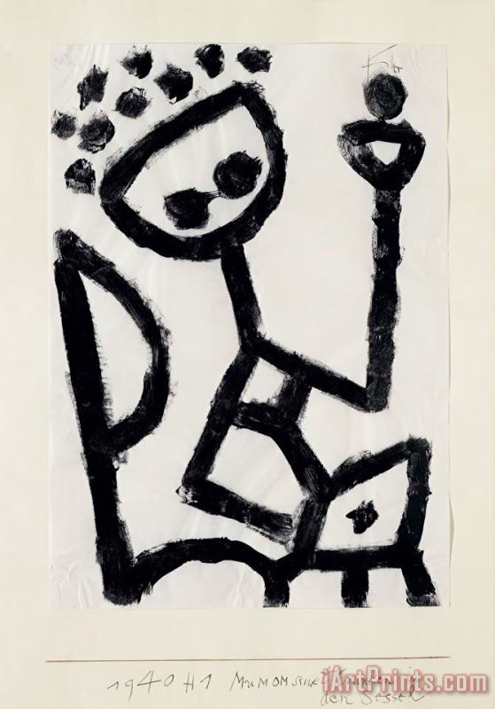 Paul Klee Mumon Drunk Falls Into The Chair 1940 Art Print