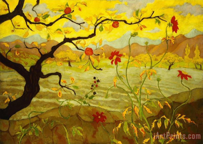 Paul Ranson Apple Tree with Red Fruit Art Painting