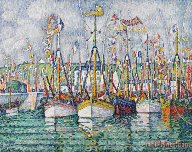 Blessing Of The Tuna Fleet At Groix painting - Paul Signac Blessing Of The Tuna Fleet At Groix Art Print