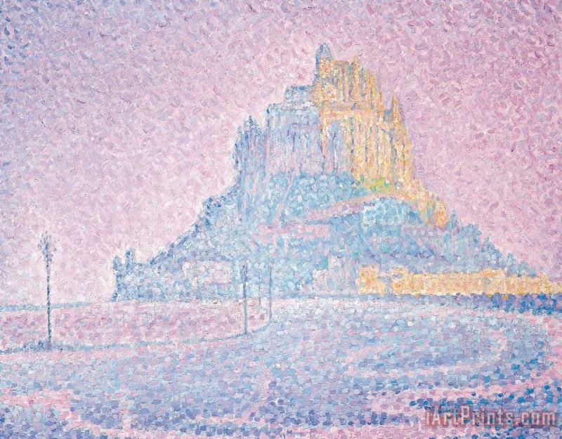 Mount Saint Michel Fog And Sun painting - Paul Signac Mount Saint Michel Fog And Sun Art Print